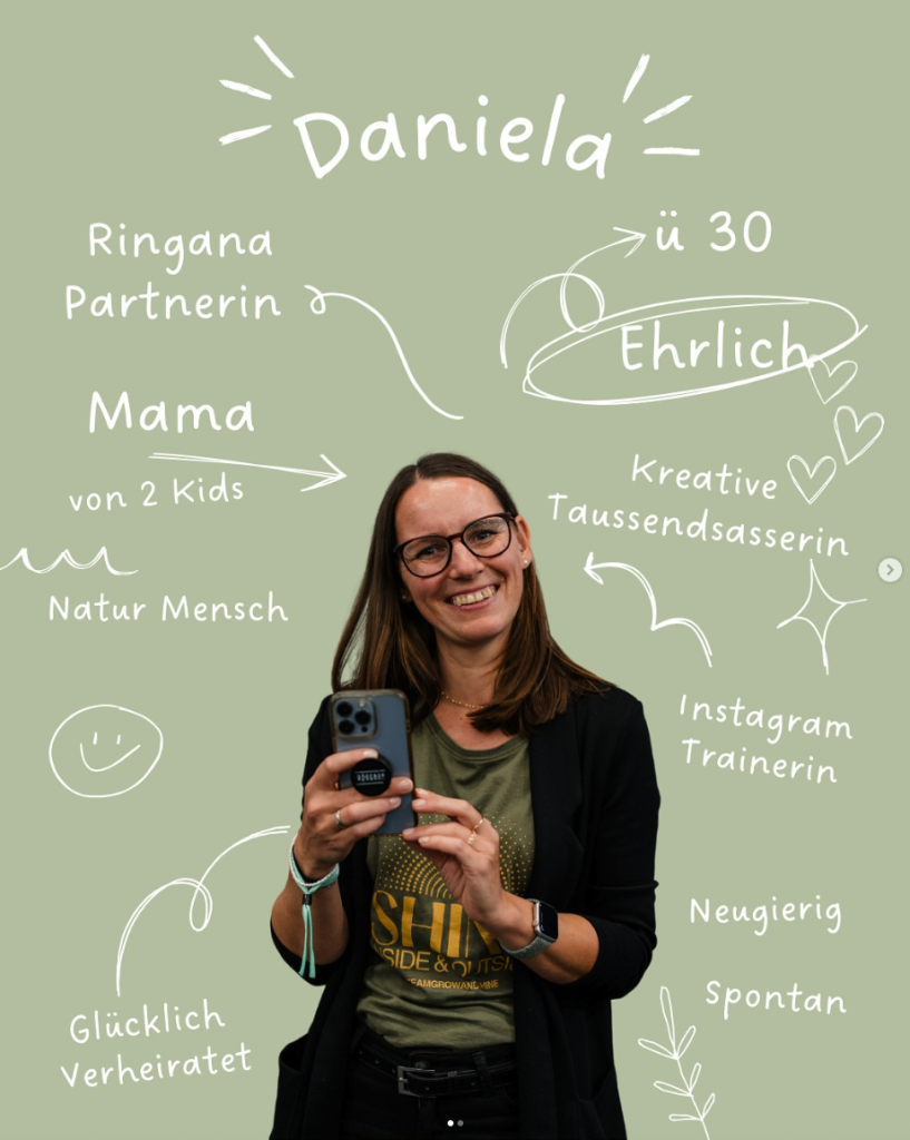 Beschreibung von Daniela Neimer rundherum um sie.